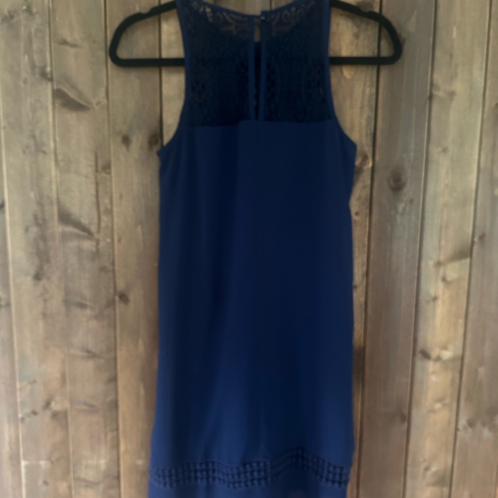 Navy Blue Sleeveless Dress XS by iZ BYER